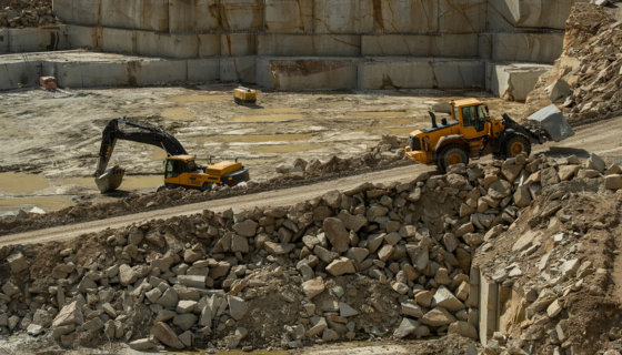 Compressed air being used in Mining Industry