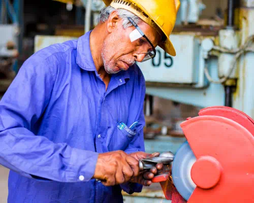 a mechanic working